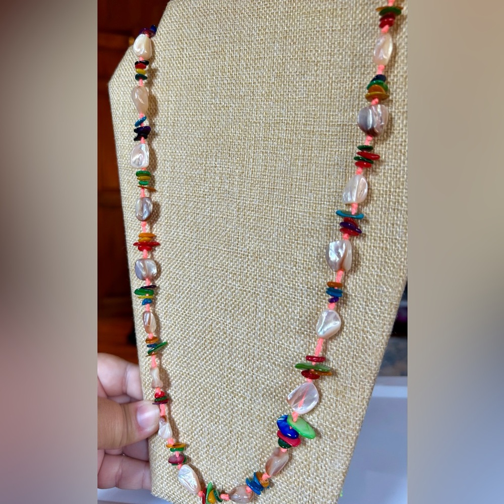 Free people Ariana Ost Multicolor Beaded Necklace